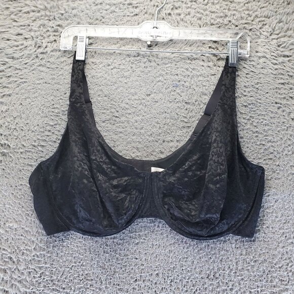 Delimira Bra Womens 42D Black Minimizer With Underwire Lace *NWT* - Picture 1 of 9